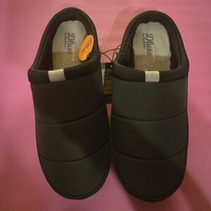 Dearfoams Black Cozy Slip-Ons